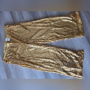 Ashley Stewart Shimmering Gold Sequin Pants
